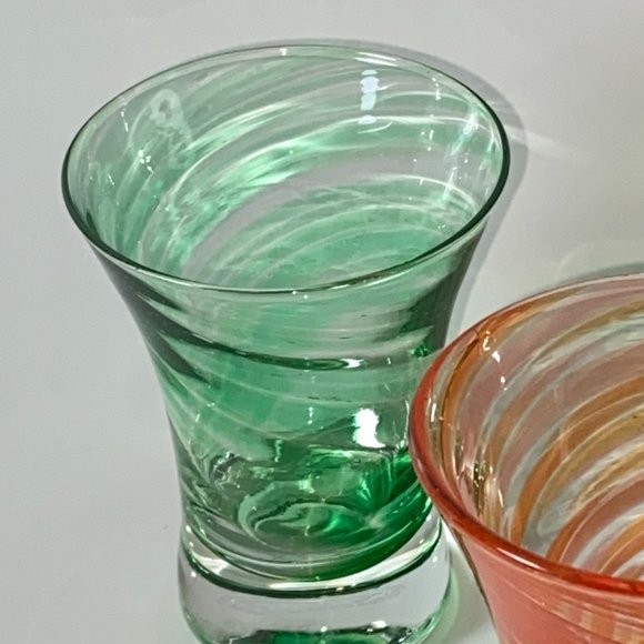 Trio of Pier 1 Swirl Colored Shot glasses - Picture 4 of 5